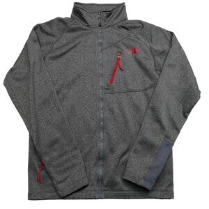 The North Face size Small gray red Jacket Full Zip Polyester Y2K